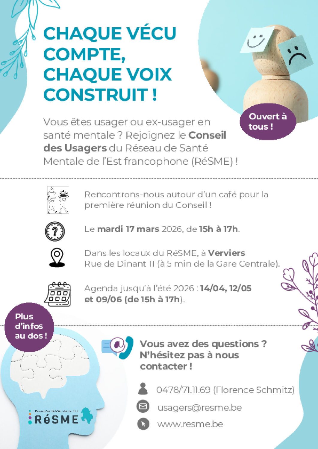 Rejoignez notre Conseil des Usagers !