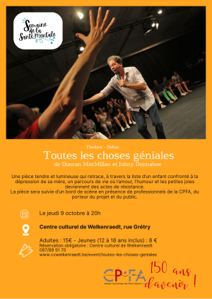 Photo de Théâtre/débat "Toutes les choses géniales"